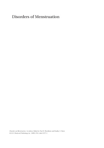 Disorders of Menstruation