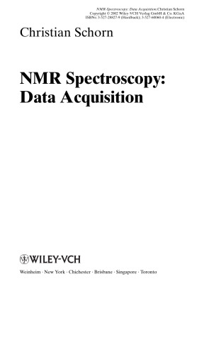NMR Spectroscopy: Data Acquisition
