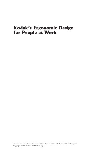 Kodak's Ergonomic Design for People at Work