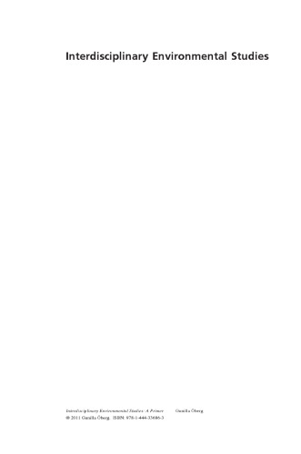 Interdisciplinary Environmental Studies: A Primer
