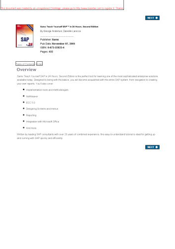 Sams Teach Yourself SAP in 24 Hours