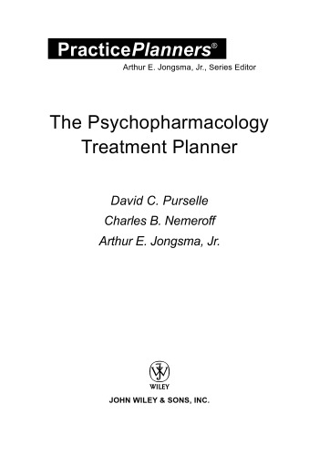 The Psychopharmacology Treatment Planner