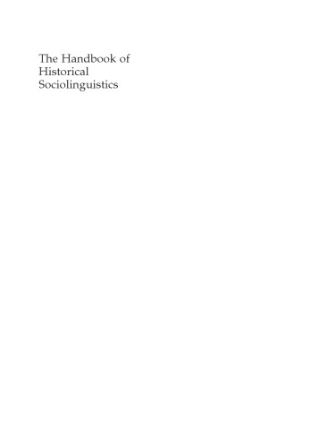 The Handbook of Historical Sociolinguistics