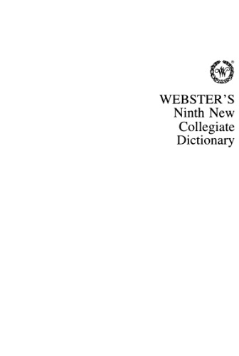 Webster's Ninth New Collegiate Dictionary