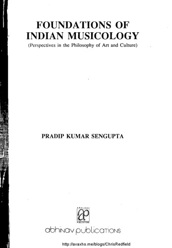 Foundations of Indian Musicology