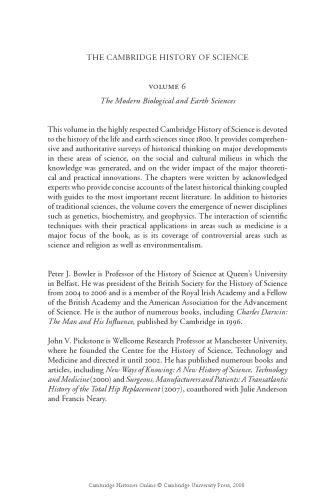 The Cambridge History of Science: Volume 6, Modern Life and Earth Sciences