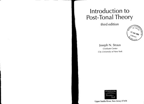 Introduction to Post-Tonal Theory