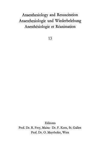 Infusionstherapie: Bericht über das Symposion des Physiologisch-Chemischen Institutes und des Institutes für Anaesthesiologie der Johannes Gutenberg-Universität am 29. und 30. Oktober 1965 in Mainz