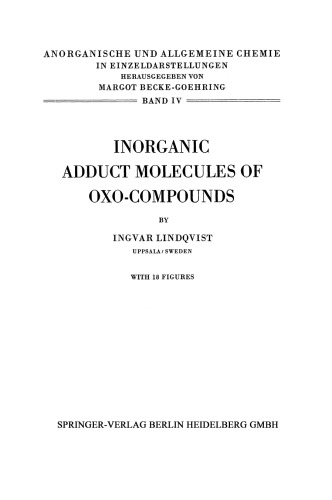 Inorganic Adduct Molecules of Oxo-Compounds