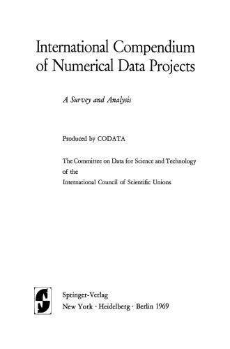 International Compendium of Numerical Data Projects: A Survey and Analysis
