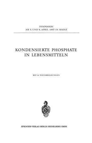 Kondensierte Phosphate in Lebensmitteln