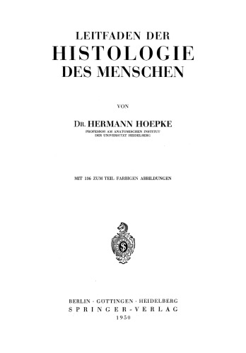 Leitfaden der Histologie des Menschen