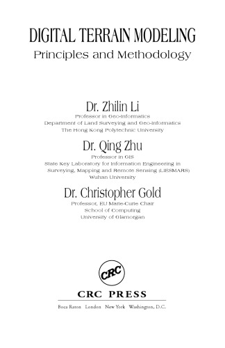 Digital terrain modeling: principles and methodology