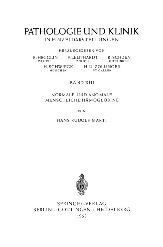 Normale und anomale menschliche Hämoglobine