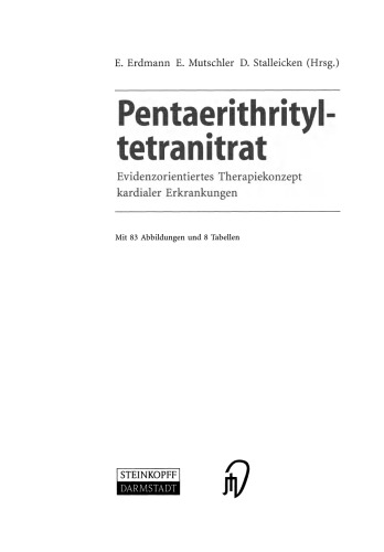Pentaerithrityltetranitrat: Evidenzorientiertes Therapiekonzept kardialer Erkrankungen