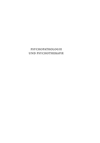 Psychopathologie und Psychotherapie