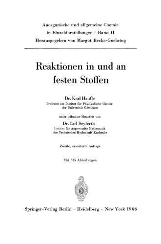Reaktionen in und an festen Stoffen