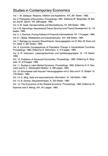 The Economics of the Shadow Economy: Proceedings of the International Conference on the Economics of the Shadow Economy, Held at the University of Bielefeld, West Germany, October 10–14, 1983