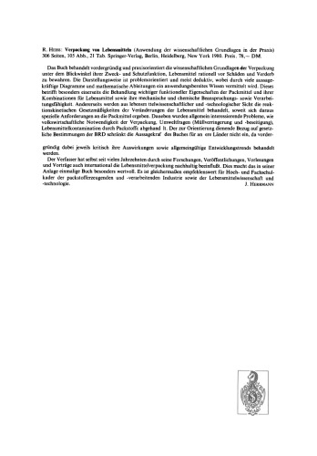 Verpackung von Lebensmitteln: Anwendung der wissenschaftlichen Grundlagen in der Praxis