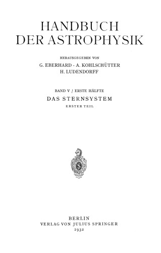 Das Sternsystem: Erster Teil I