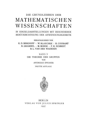 Die Theorie der Gruppen von Endlicher Ordnung: Mit Anwendungen auf Algebraische Zahlen und Gleichungen Sowie auf die Krystallographie
