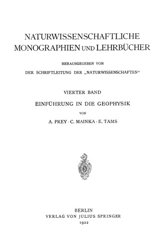 Einführung in die Geophysik