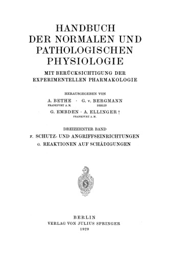 Schutz- und Angriffseinrichtungen · Reaktionen auf Schädigungen