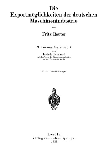 Die Exportmöglichkeiten der deutschen Maschinenindustrie