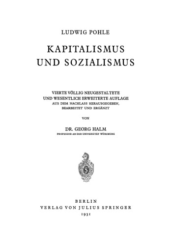 Kapitalismus und Sozialismus
