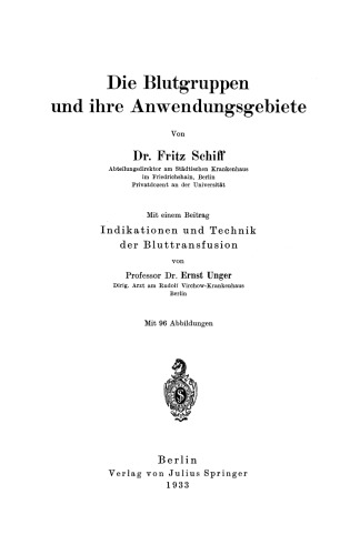 Die Blutgruppen und ihre Anwendungsgebiete