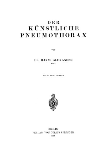 Der Künstliche Pneumothorax