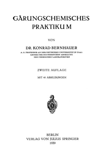 Gärungschemisches Praktikum