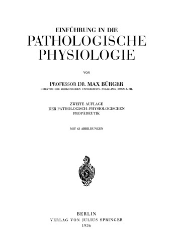 Einführung in die Pathologische Physiologie