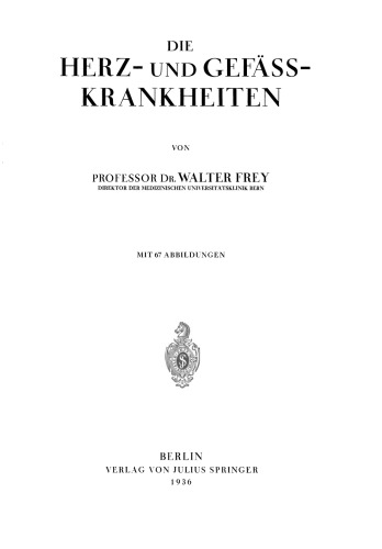 Die Herz- und Gefäss-Krankheiten