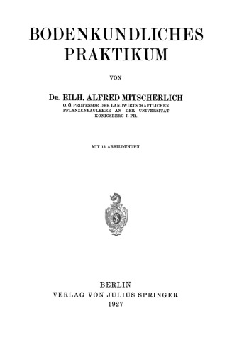 Bodenkundliches Praktikum