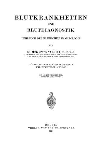 Blutkrankheiten und Blutdiagnostik