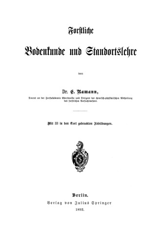 Forstliche Bodenkunde und Standortslehre