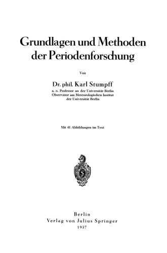 Grundlagen und Methoden der Periodenforschung