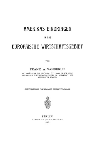 Amerikas Eindringen in Das Europäische Wirtschaftsgebiet