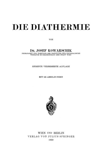 Die Diathermie
