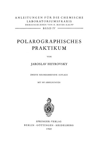 Polarographisches Praktikum