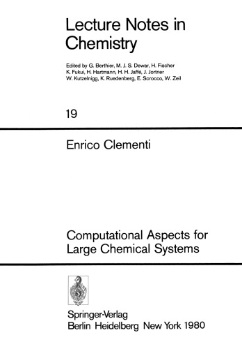 Computational Aspects for Large Chemical Systems