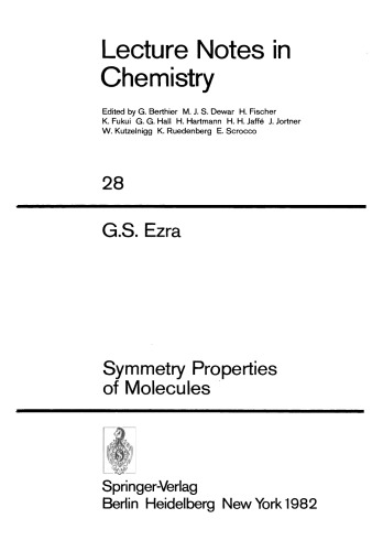 Symmetry Properties of Molecules