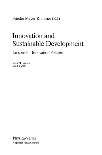 Innovation and Sustainable Development: Lessons for Innovation Policies