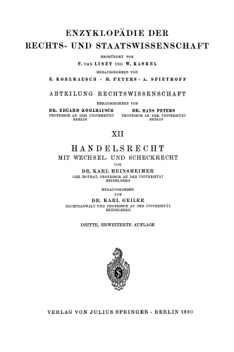 Handelsrecht: Mit Wechsel- und Scheckrecht