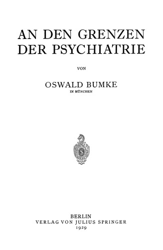 An Den Grenzen der Psychiatrie