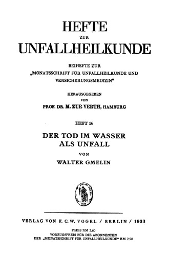 Der Tod im Wasser als Unfall