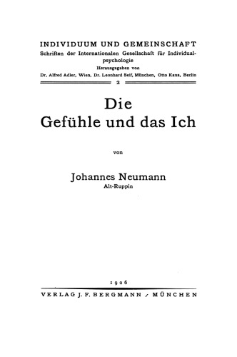Die Gefühle und das Ich