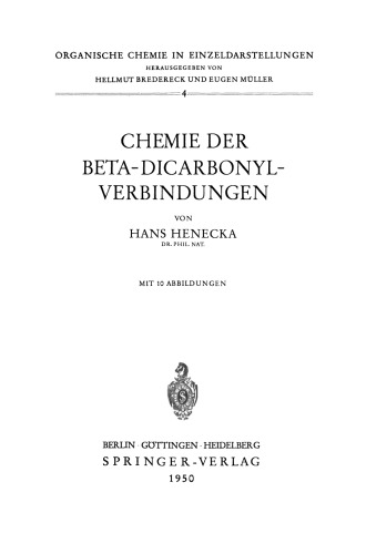 Chemie der Beta-Dicarbonyl-Verbindungen