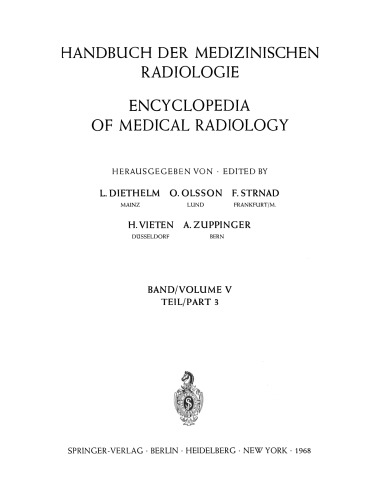 Röntgendiagnostik der Skeleterkrankungen Teil 3 / Diseases of the Skeletal System (Roentgen Diagnosis) Part 3